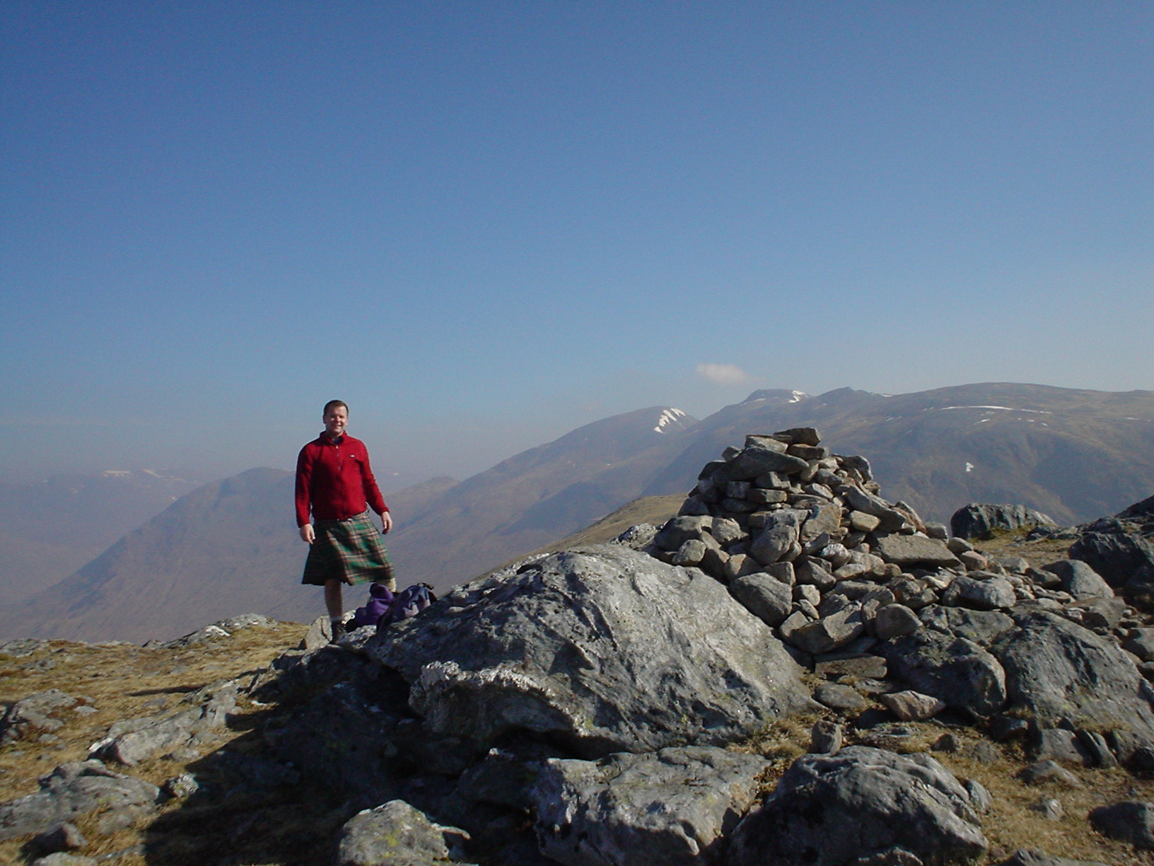 View from An Socach across tae Beinn Fhionnlaidh in Glen Affric